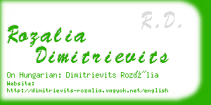 rozalia dimitrievits business card